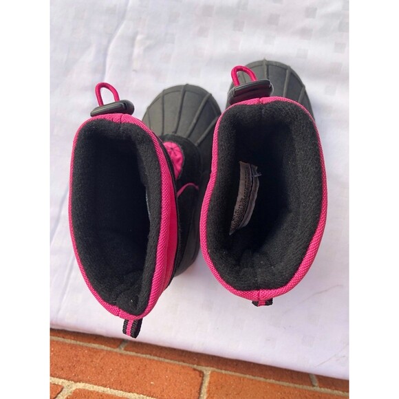 Sporto  Toddler Girls Winter Boots Pink & Black suede man made materials SZ US 7 - Picture 7 of 10